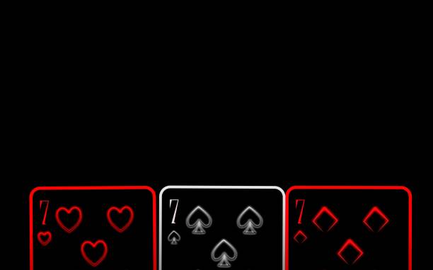 istock three sevens, playing cards, a successful combination on a dark background 1390692289