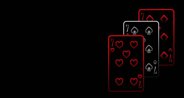 istock three sevens, playing cards, a successful combination on a dark background 1390692291