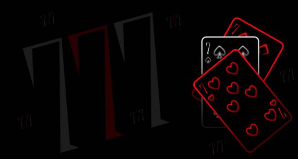 istock three sevens, playing cards, a successful combination on a dark background 1390692301