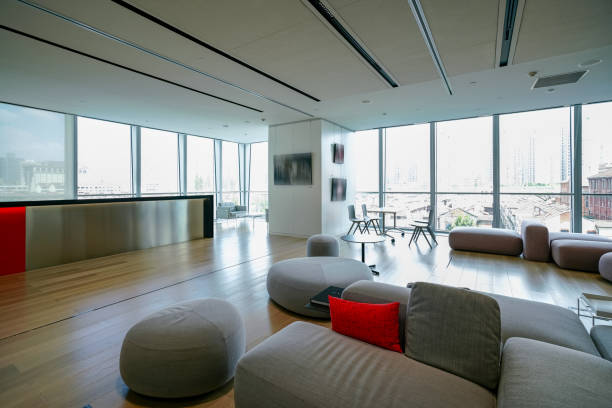 istock Interior of modern office lobby 1390692323