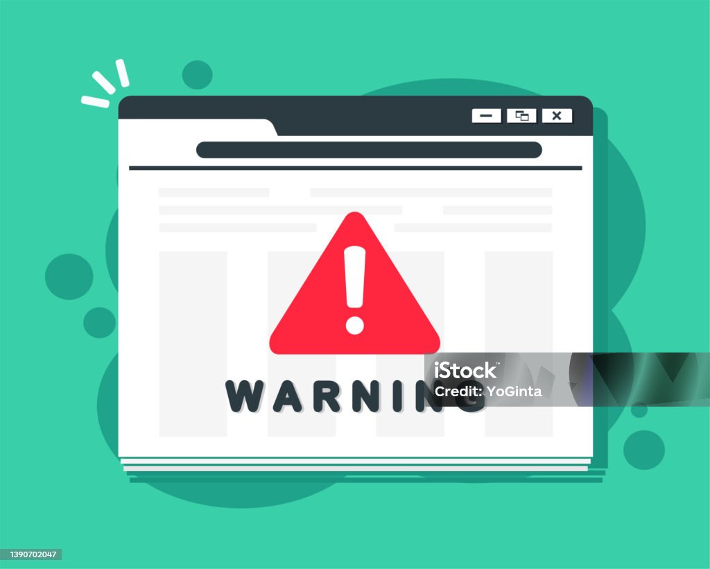 Warning Or Message Error Message Window Warning Pop Up Caution Message Notice Vector ...