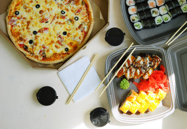 istock Delivery and takeout food. Ready to eat. Lunch idea. 1390706866