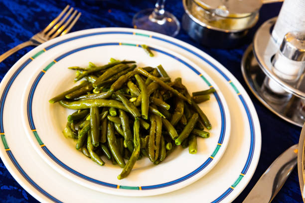 istock Portion of stewed green beans 1390707907