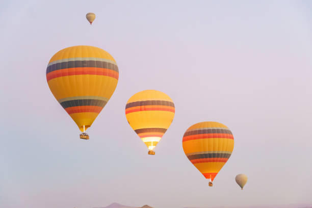 istock Color balloons in the sunrise sky. Cappadocia 1390709880