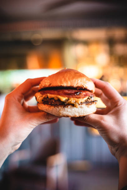 istock Close Up to a Nice Juicy Burger 1390711863