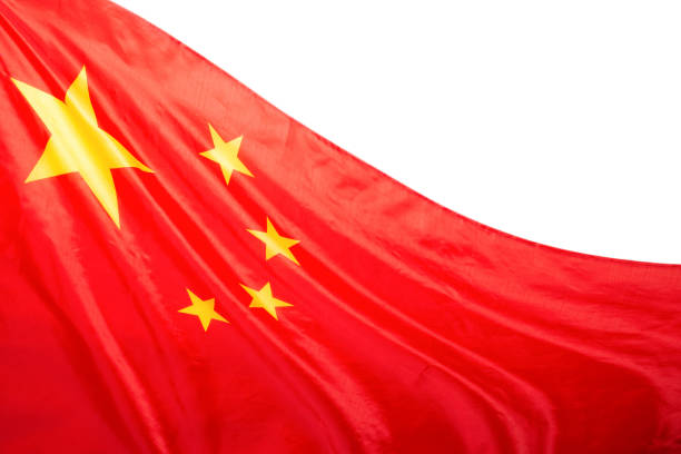 istock China flag waving as a background. 1390712012