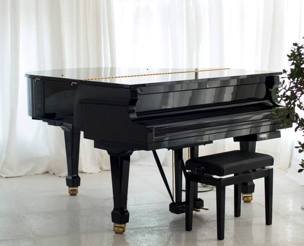 istock black grand piano on white background 1390715306
