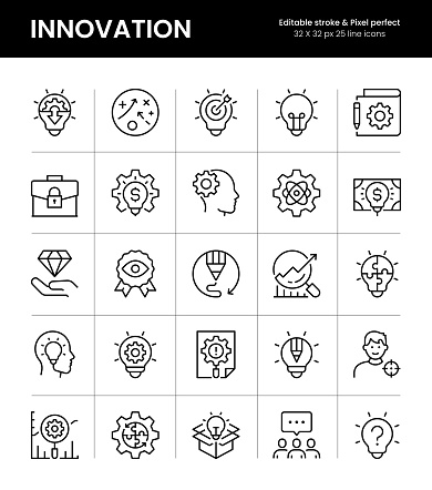 Innovation Editable Stroke Line Icons