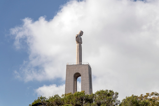 The Sanctuary of Christ the King, SantuÃ¡rio de Cristo Rei, Catholic monument and shrine dedicated to the Sacred Heart of Jesus Christ overlooking the city of Lisbon situated in Almada, in Portugal