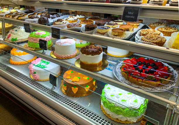istock Assorted pies in the pastry shop window 1390722693