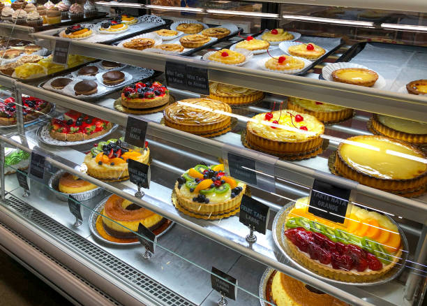istock Assorted pies in the pastry shop window 1390722718