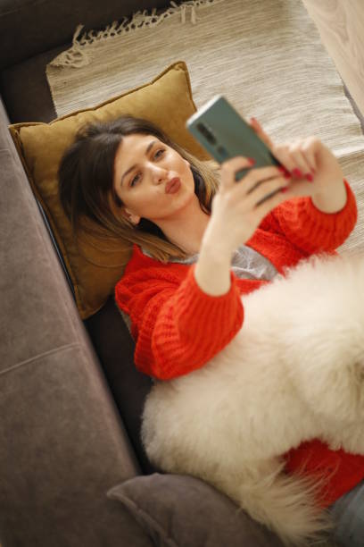 istock Women work at home pet sitter 1390723828