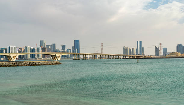 istock Great view to a new bridge in Abu Dhabi 1390727153