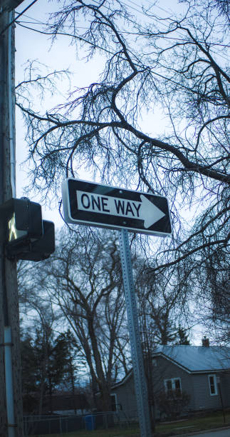 istock One way street sign 1390728838