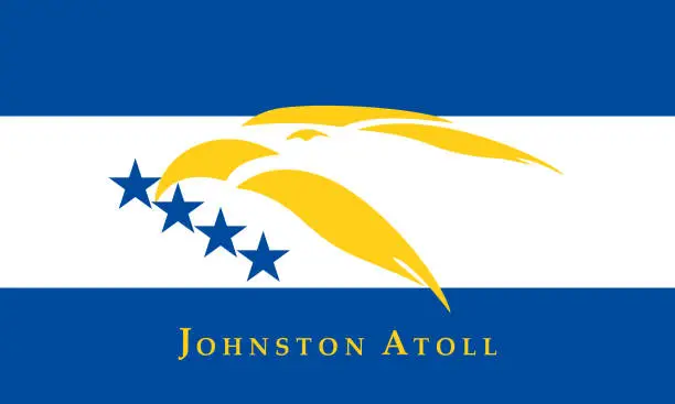 Vector illustration of Flag of Johnston Atoll