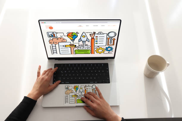 istock A woman is traying to create digital content on her laptop 1390735841