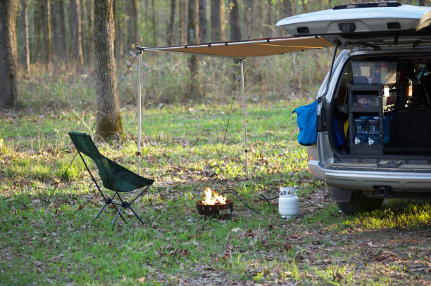 istock Overlanding campsite in national forest 1390736645