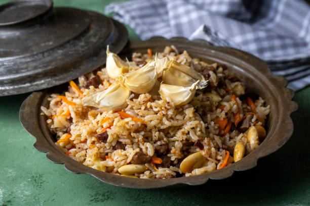 istock Traditional delicacies, Uzbek pilaf (Turkish name; Ozbek pilavi) 1390737502