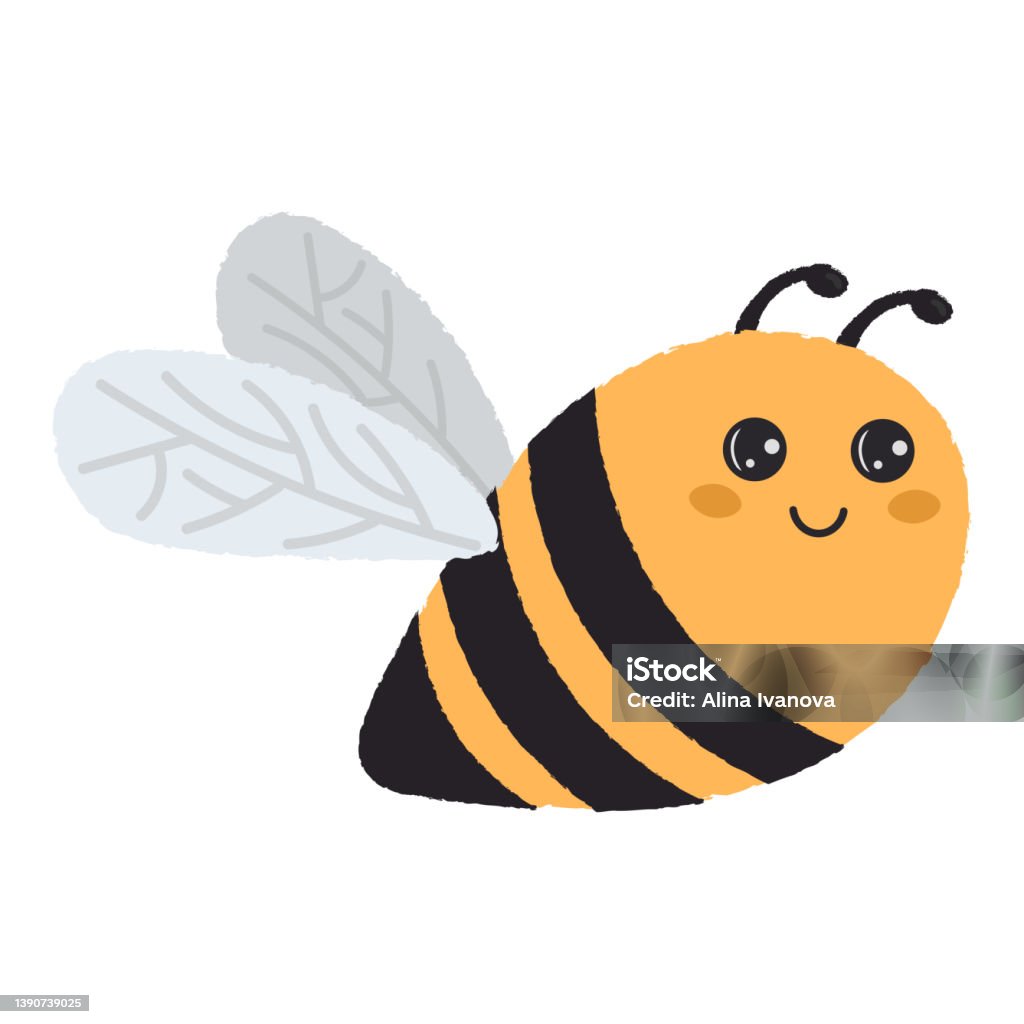 Con Ong Hoạt Hình Dễ Thương Bị Cô Lập Trên Nền Trắng Hình Minh Họa ...