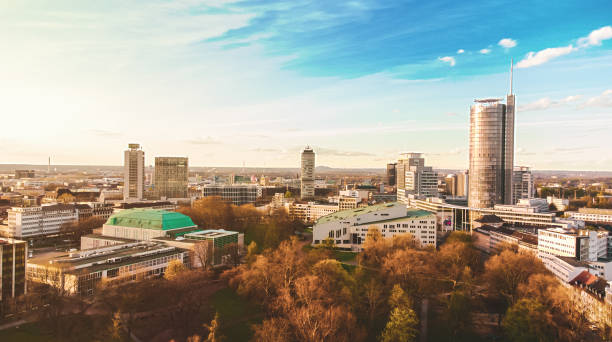 istock Essen cityskyline aerial drone view 1390745662