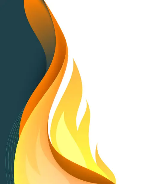 Vector illustration of fire template