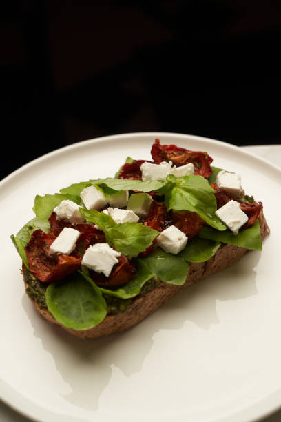 istock Bruschetta with Tomato, cheese and herbs 1390761256