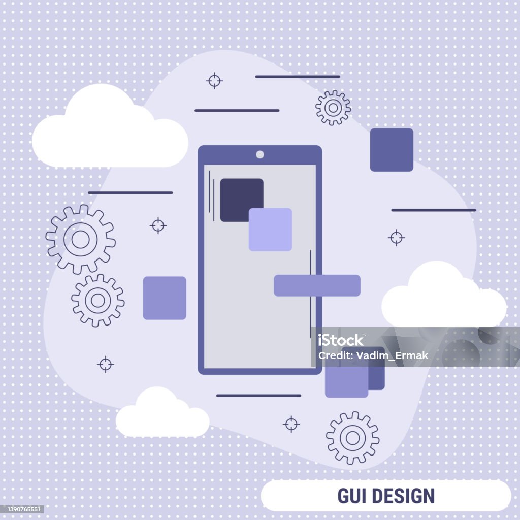 Gui Design Picture Gui Design Flat Design Style Vector Concept Stock Illustration ...