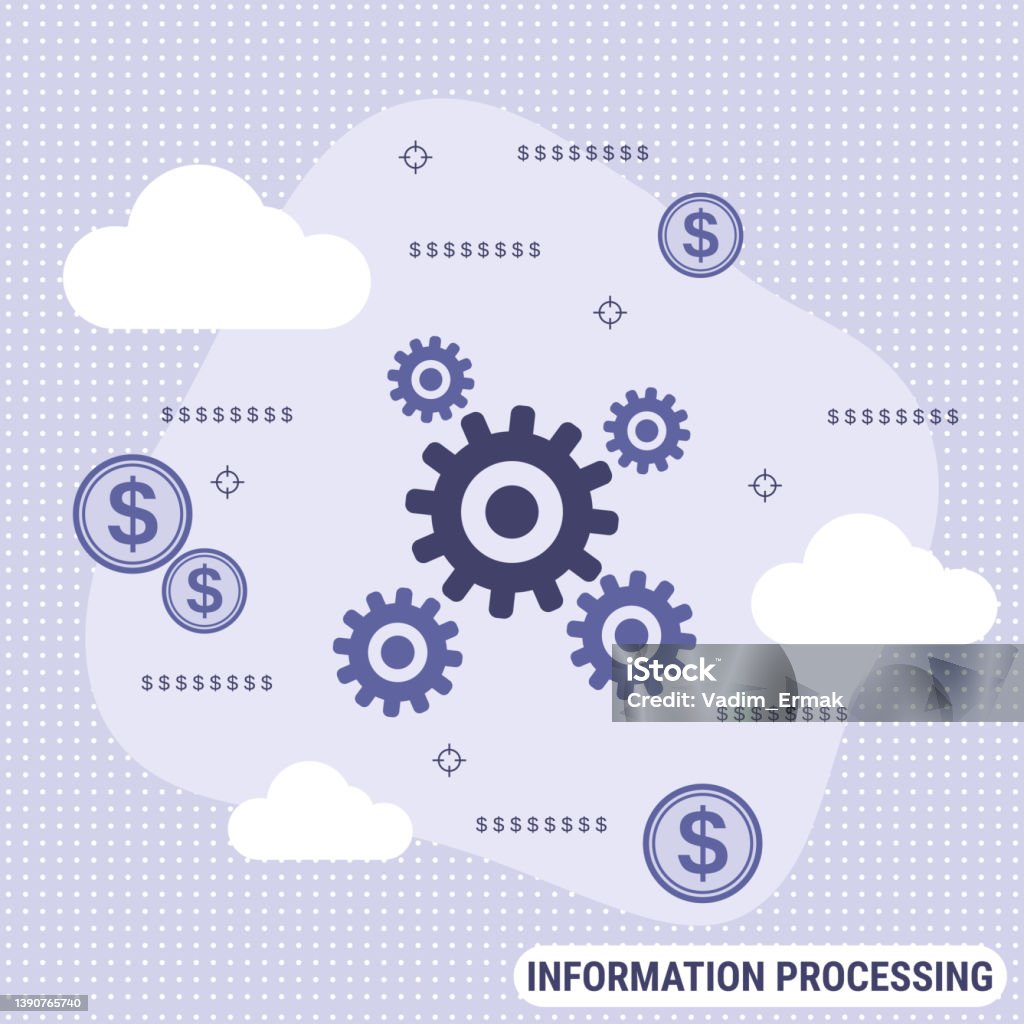 Information Processing Flat Design Style Vector Concept Stock ...
