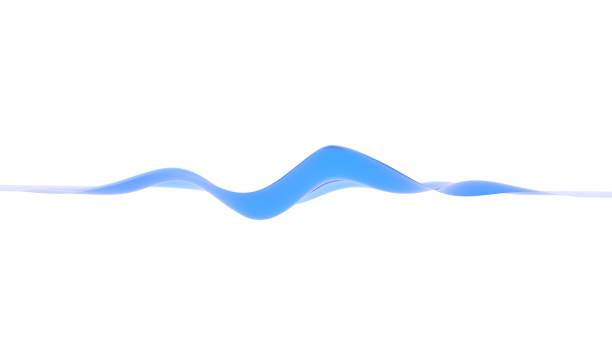 istock 3d abstract wavy isolated background. Colored blue wave or line in the flow of motion and vibration on an empty white background. 1390785539