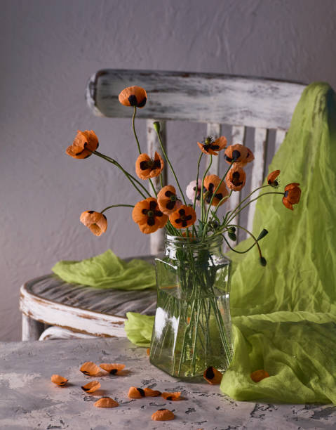 istock A Little Red Poppies Bouquet Arranged In Classical Style 1390792414