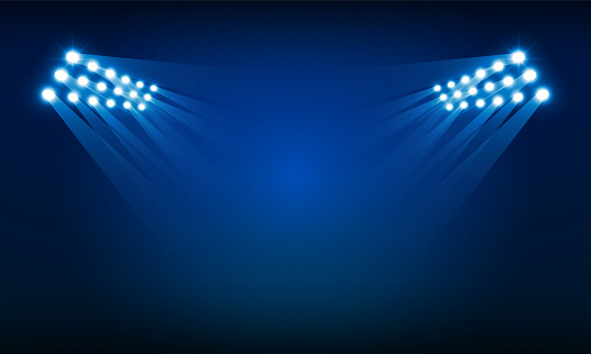 Bright stadium arena lights vector design