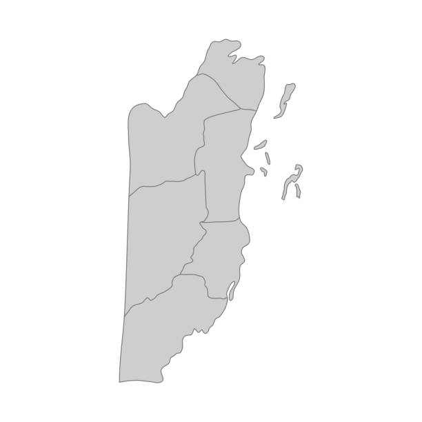 Outline Political Map Of The Belize High Detailed Vector Outline Political Map Of The Belize High Detailed Vector 