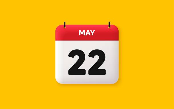 istock 22th day of the month icon. Event schedule date. Calendar date 3d icon. Vector 1390795867