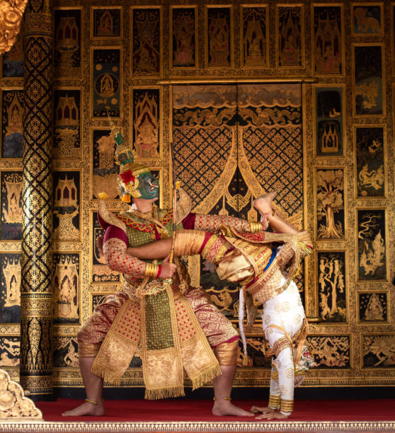 istock Khon, Is a classical Thai dance in a mask. In Ramayana literature, 1390801900