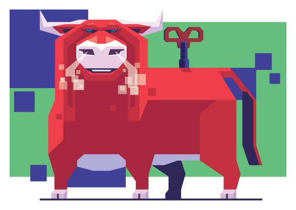 angry bull - bull horned bullfight toy stock illustrations
