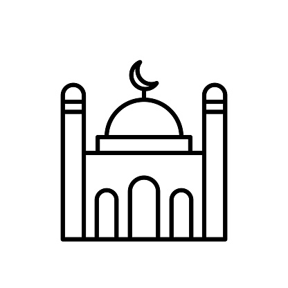 Mosque Icon Logo Design Vector Template Illustration