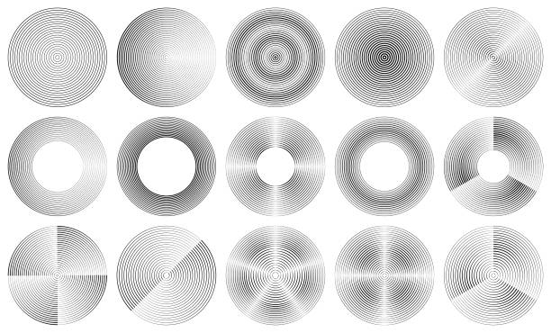 illustrations, cliparts, dessins animés et icônes de éléments de conception de cercle - zoom ring illustrations