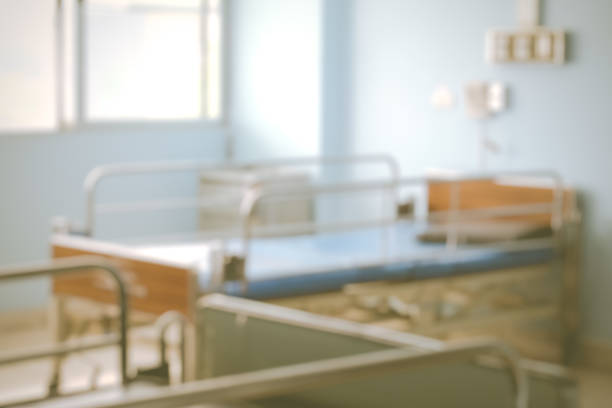 Defocused of the corridor at the hospital intensive care unit