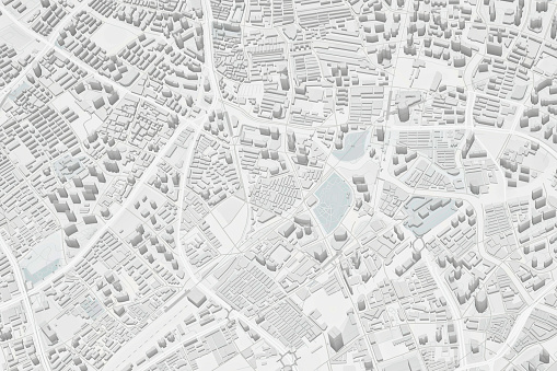 Topographic relief of the community of Madrid