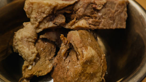 istock Steamed meat is ready to be processed into various types of dishes 1390814389