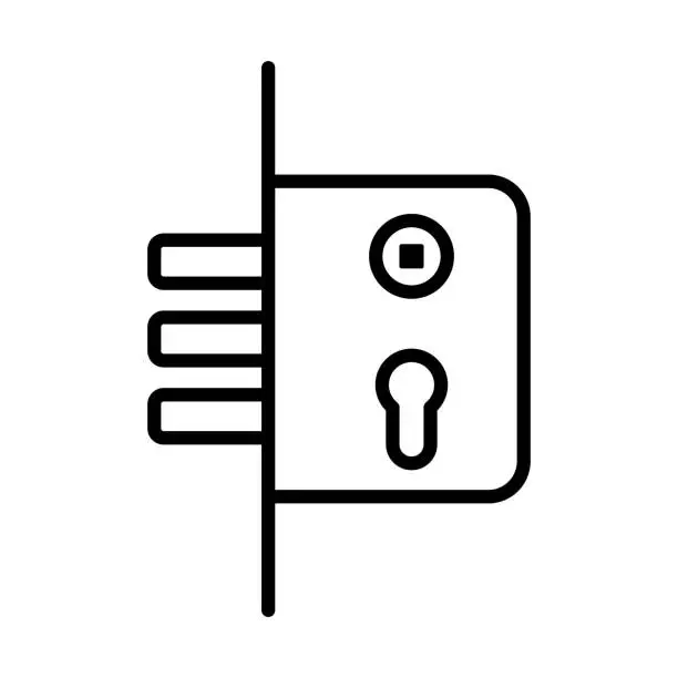 Vector illustration of Door Lock Icon