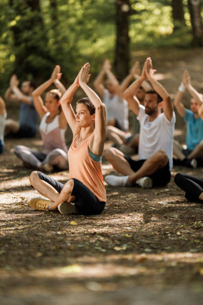 istock Yoga class in nature! 1390815743