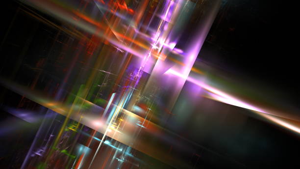 istock Business technology blurred Polygonal geometric cyberpunk space. Hi tech digital interior Abstract data center server. Communication technologies education and science. 3D render 1390818533