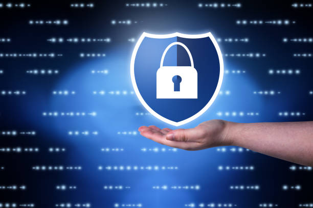 istock Woman hand showing digital security interface. Internet of things. 1390818780