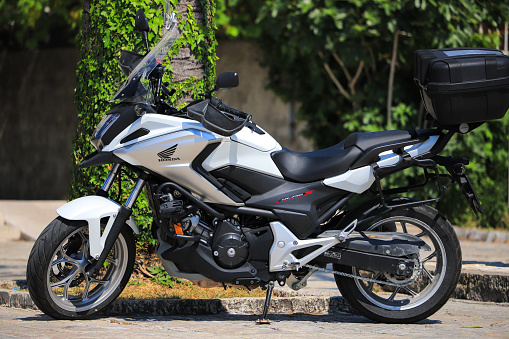 Budva, Montenegro - 18 july, 2021: Motorcycle Honda NC750 on the street