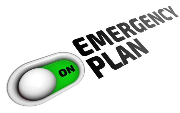 Emergency plan is enabled stock photo