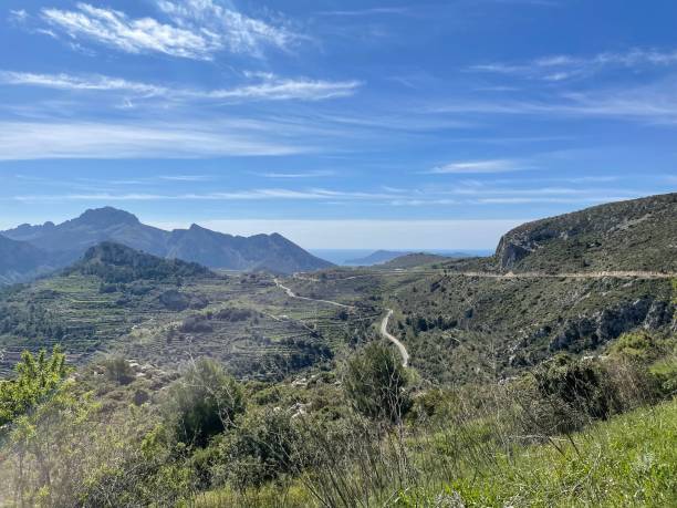 istock Green Valley at Costa Blanca's mountains with sea view towards Altea 1390821993