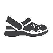istock Sandals shoe vector icon 1390823313