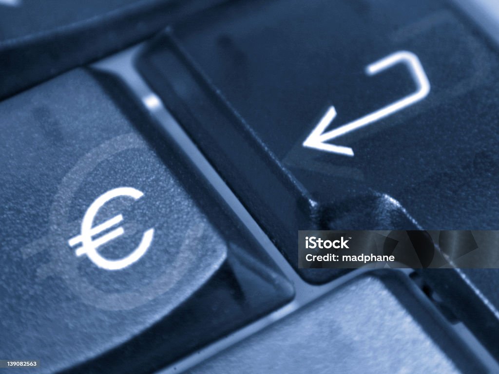 Euro-Tastatur - Lizenzfrei Computertastatur Stock-Foto