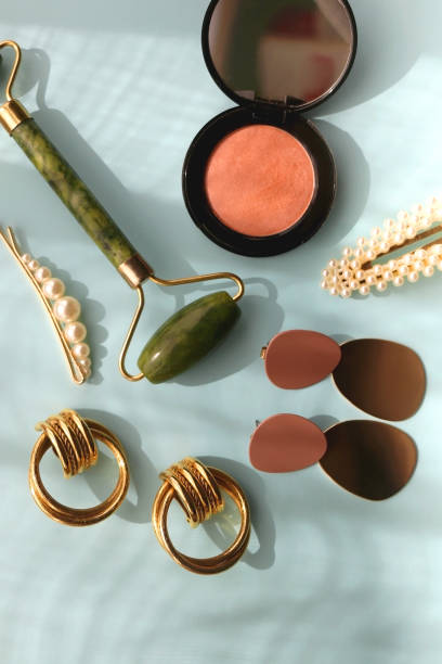 istock Beauty Products and Gold Accessories 1390825856
